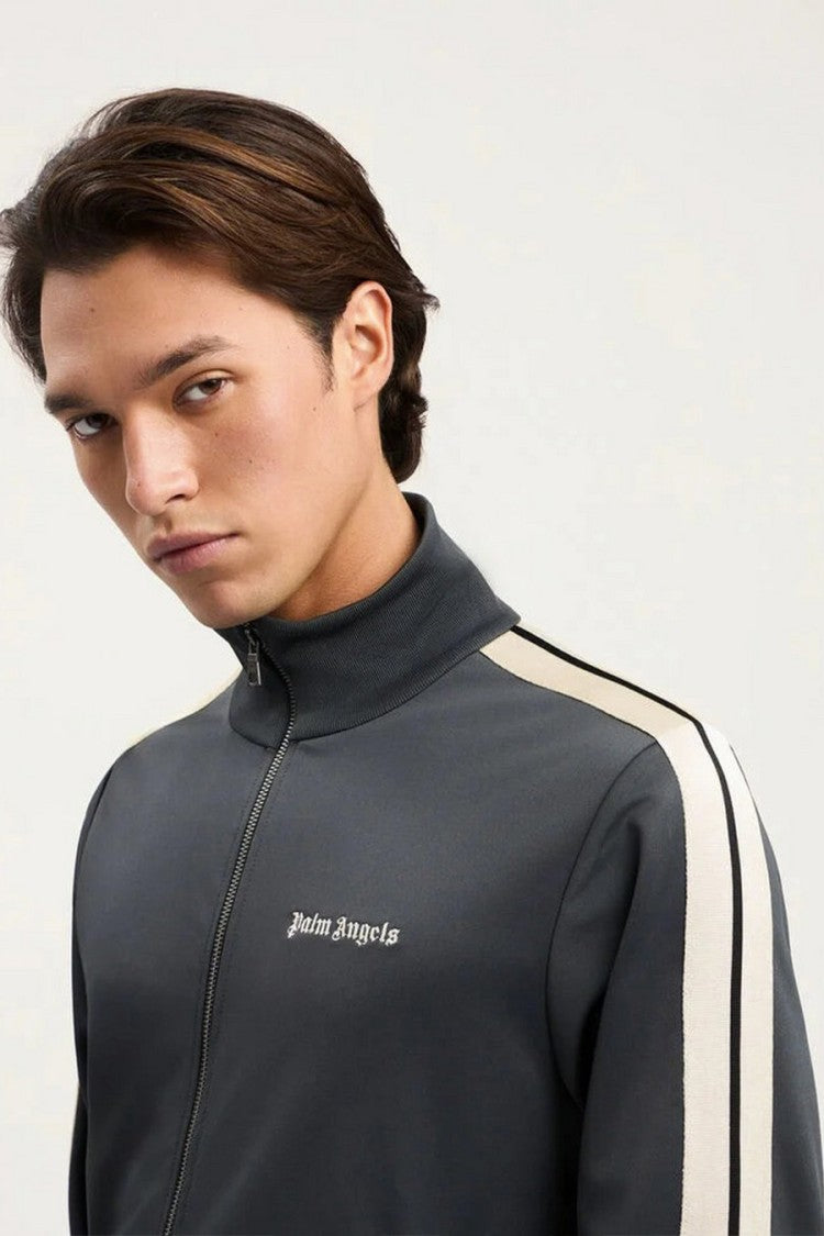 Palm Angels Black Cotton Printed Sweatshirt