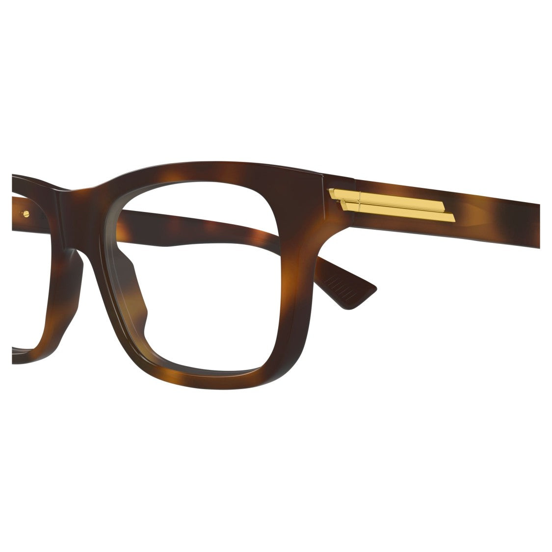 Bottega Veneta Bv1412o Bold Rectangular Tortoiseshell Sunglasses