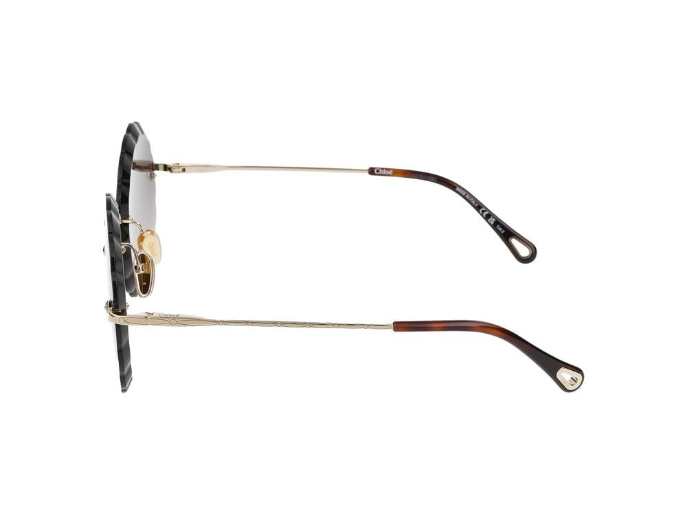 Chloé Sunglasses Ch0047s 001 Gold Gold Brown 60/17/140