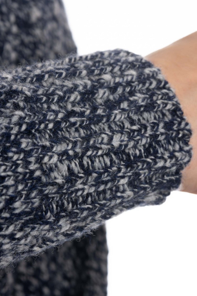 Drumohr V-Neck Wool Mouliné Sweater
