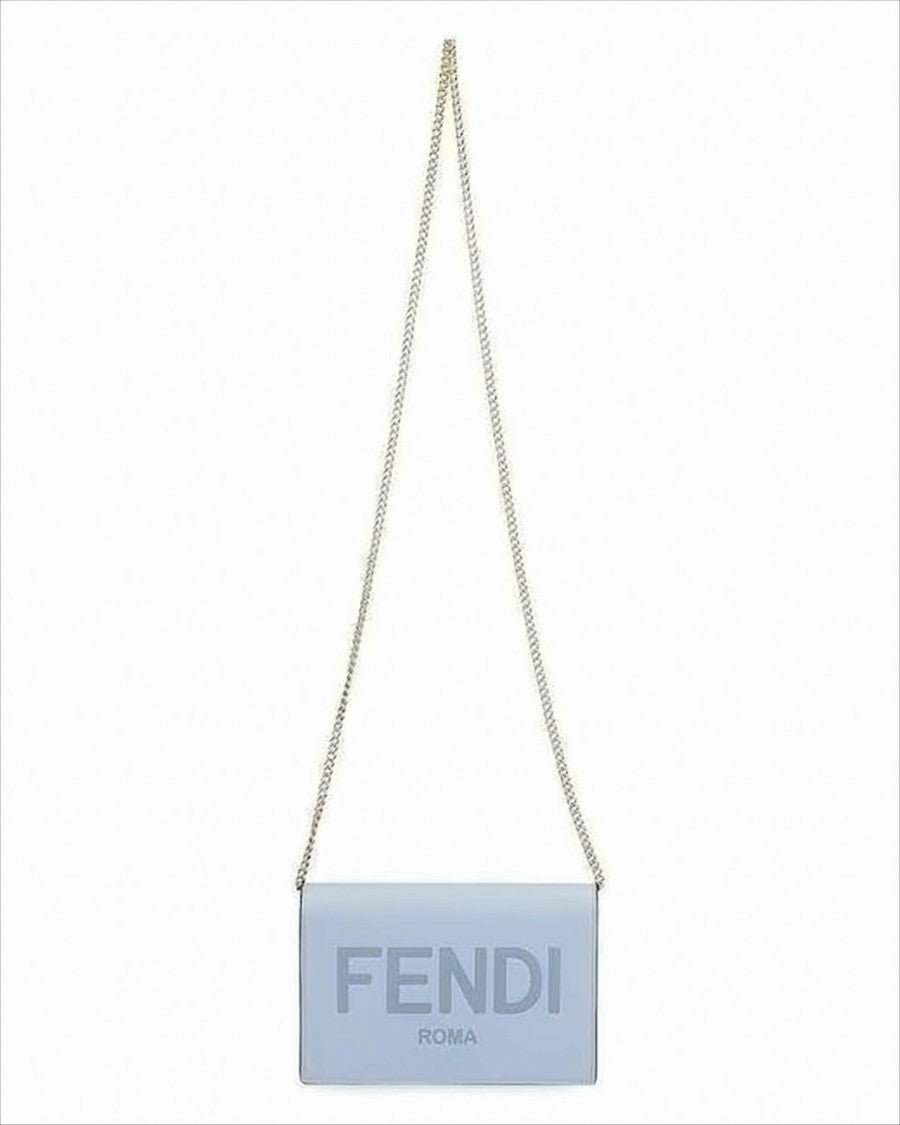 Fendi Minimalist Rectangular Crossbody Bag In Pastel Blue