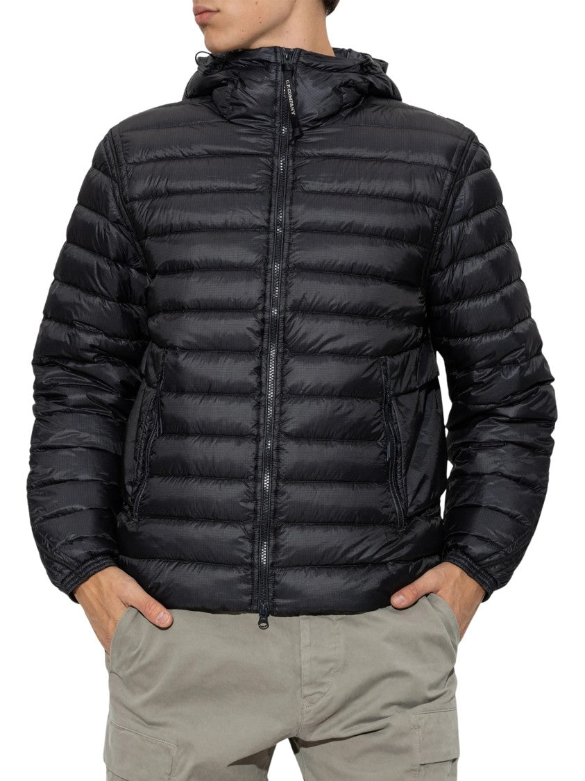 C.P. Company Black Hooded Quilted Down Jacket