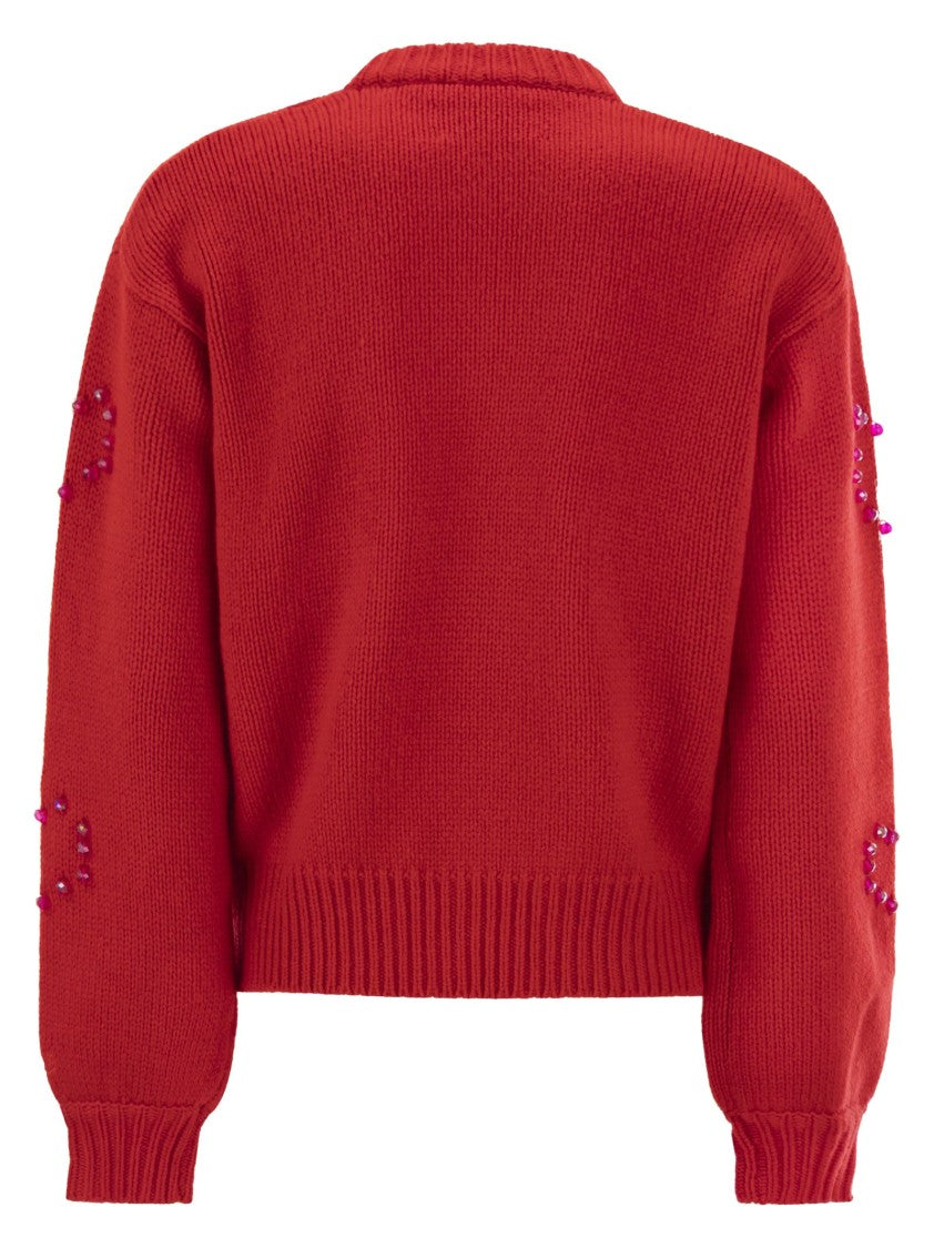 Mc2 Saint Barth Danya - Sweater With Heart Pattern