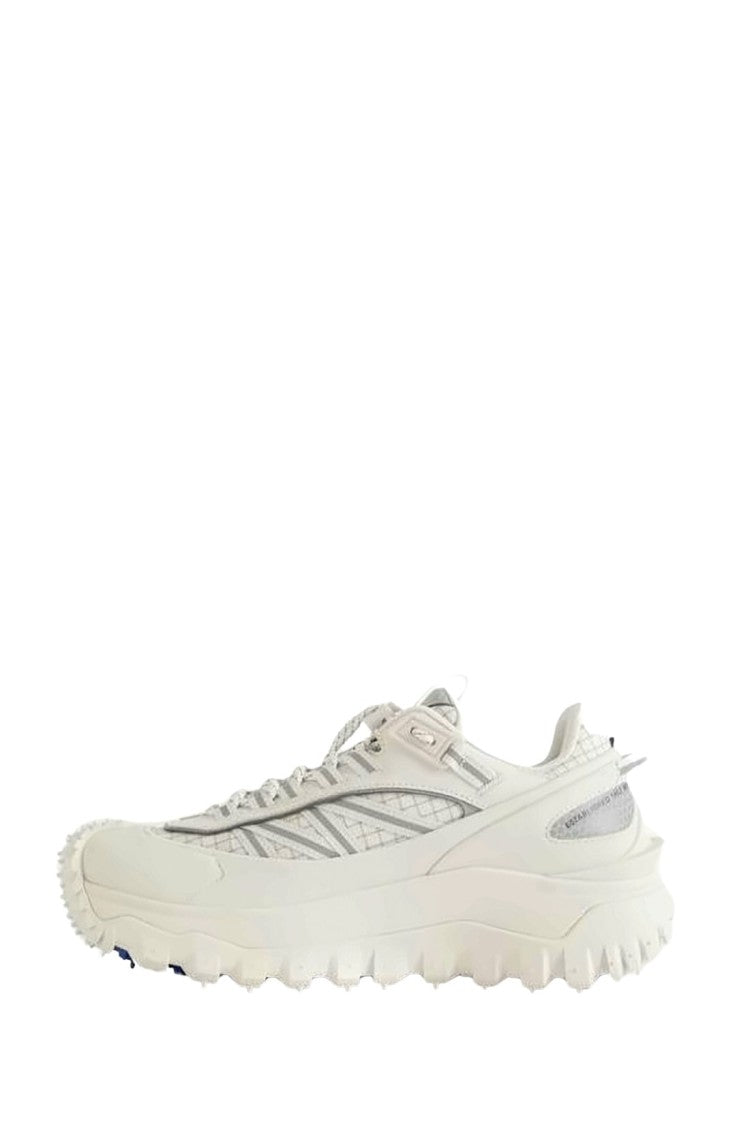 Moncler Chunky White Polyamide Sneakers With Rugged Sole
