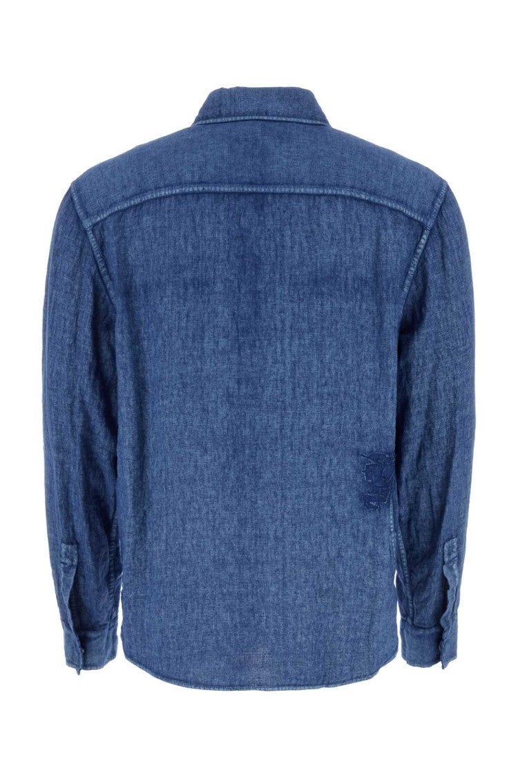 Burberry Denim Blue Linen Shirt