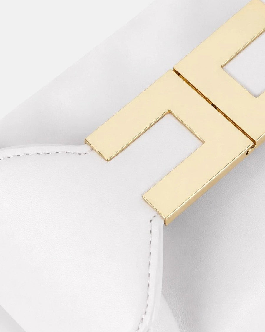 Elisabetta Franchi White Mini Hobo Bag