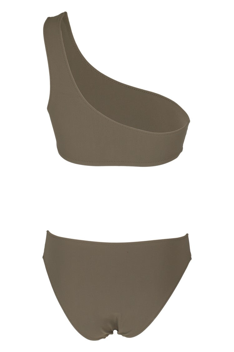 Lido One-Shoulder Green Bikini