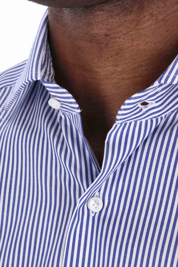 Barba Journey Line Cotton Striped Shirt
