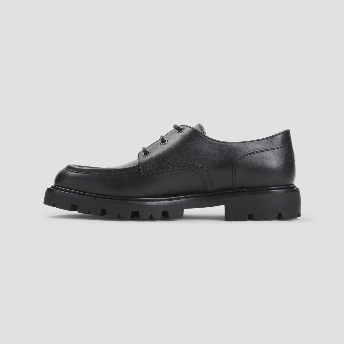 Celine Perforated Black Leather Derby Shoes