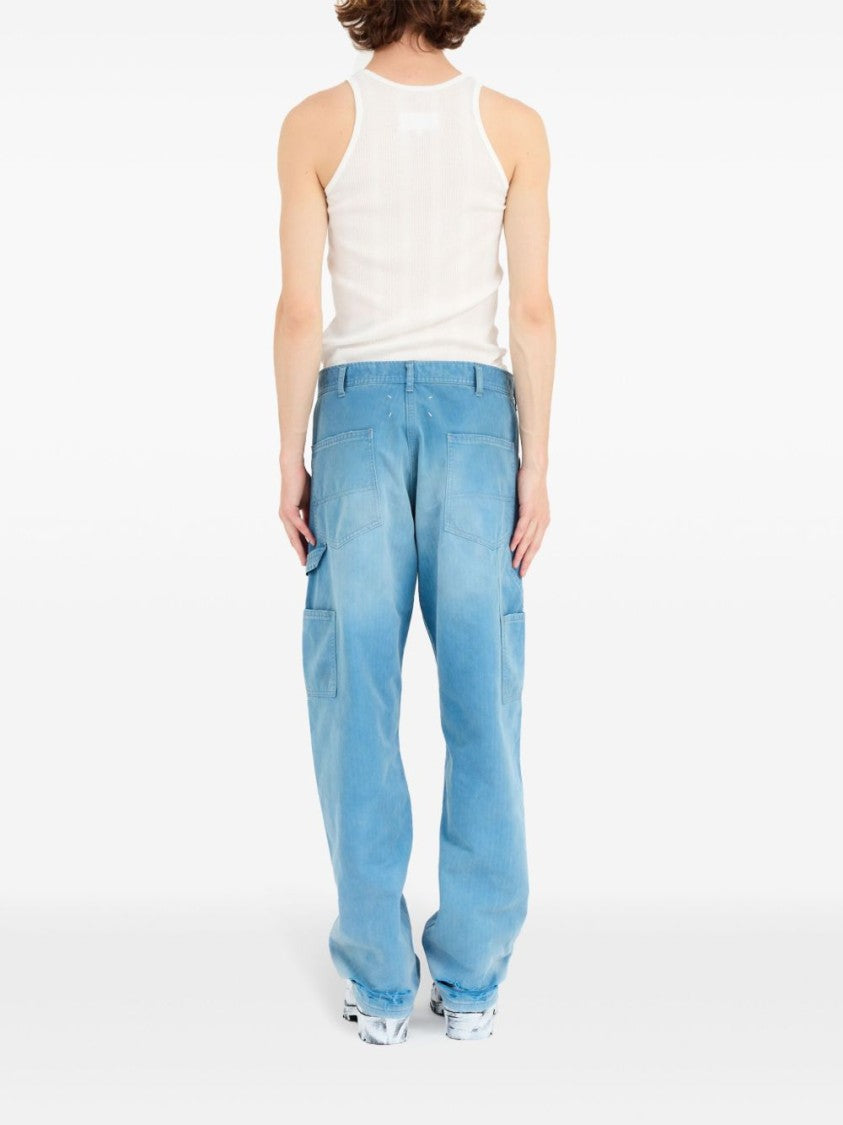 Maison Margiela Low Crotch Clear Blue Jeans