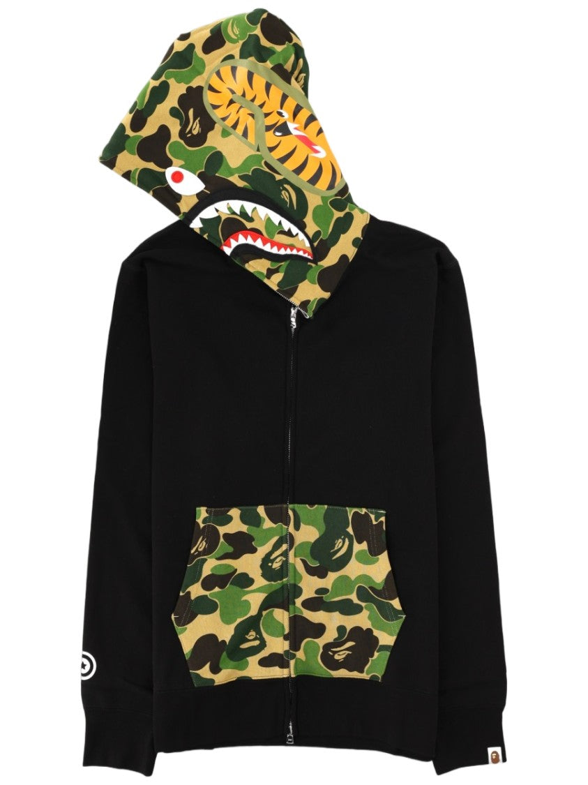 A Bathing Ape Black Camouflage Full Zip Sweatshirt