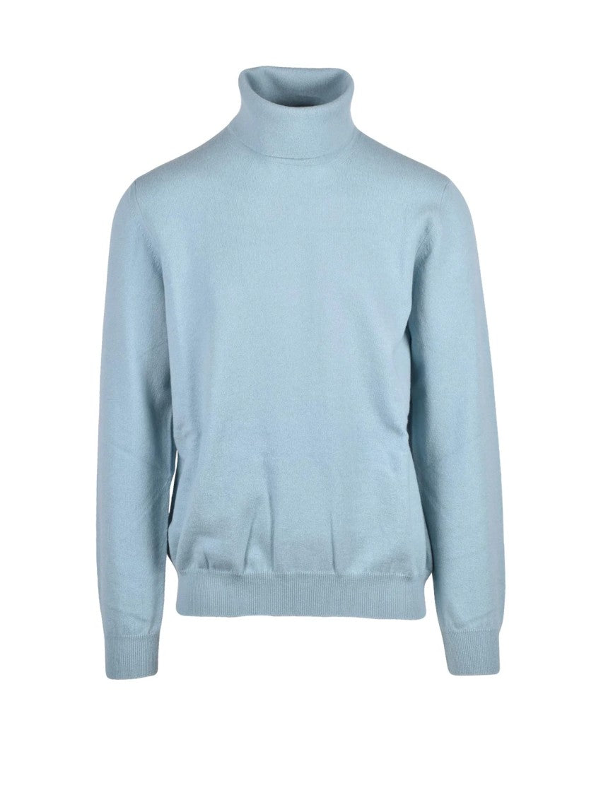 Alpha Studio Cashmere Turtleneck Sweater With High Neck Design