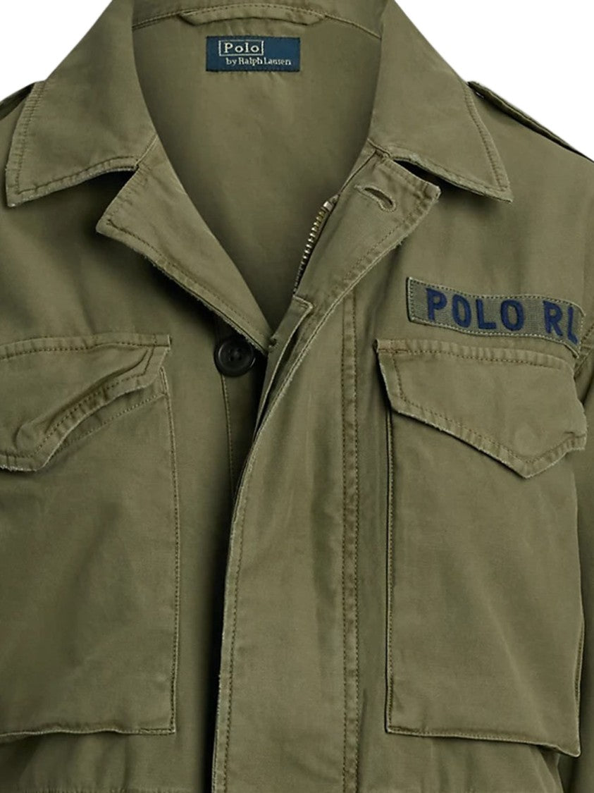 Polo Ralph Lauren Cotton Military Jacket With Iconic Logo Detail