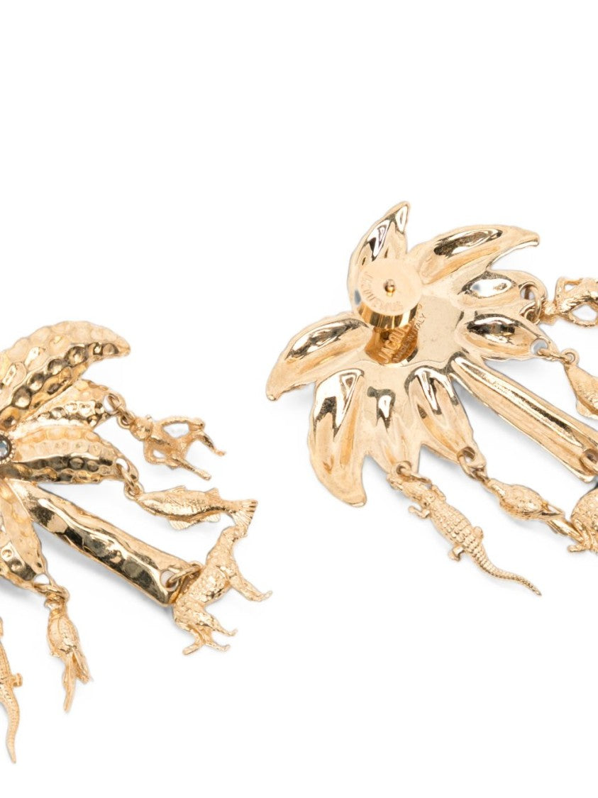 Jacquemus Gold-Tone Palm Tree Animal Charm Earrings