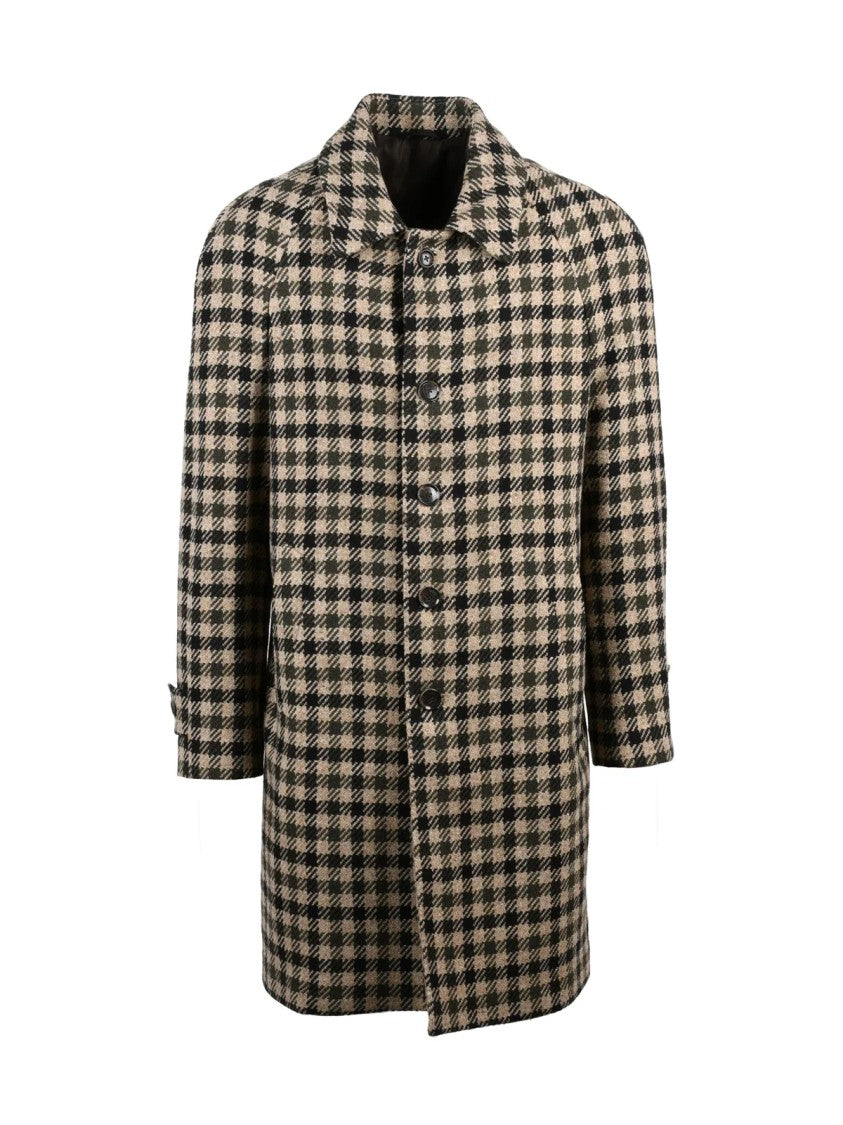 L.B.M. 1911 Beige-Green Virgin Wool-Blend Coat