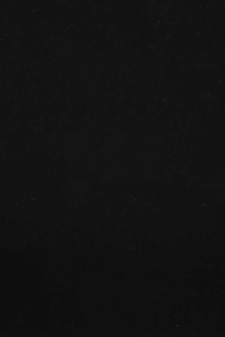 Ermanno Firenze Black Wool Scarf With Fringed Edges