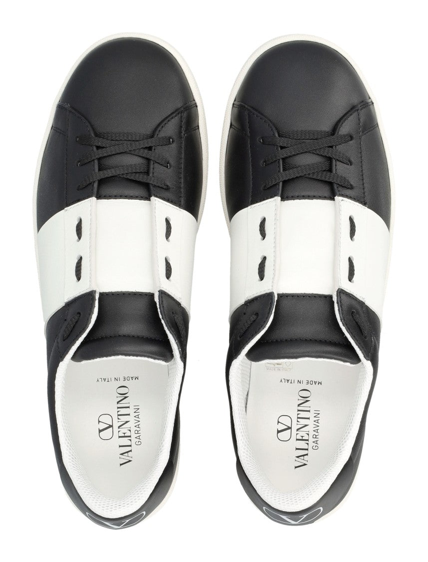 Valentino Garavani White Open Royco Vlogo Nappa Leather Sneakers