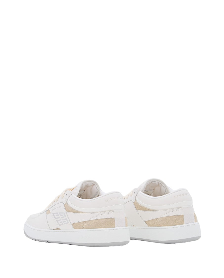 Givenchy Lace-Up Low Top Sneakers With Geometric Logo And Suede Accents