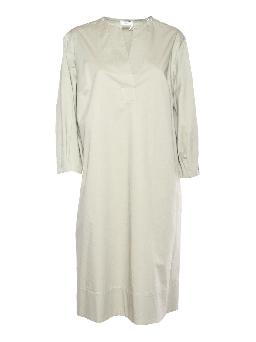 Peserico Relaxed Silhouette Dress With Subtle V-Neckline