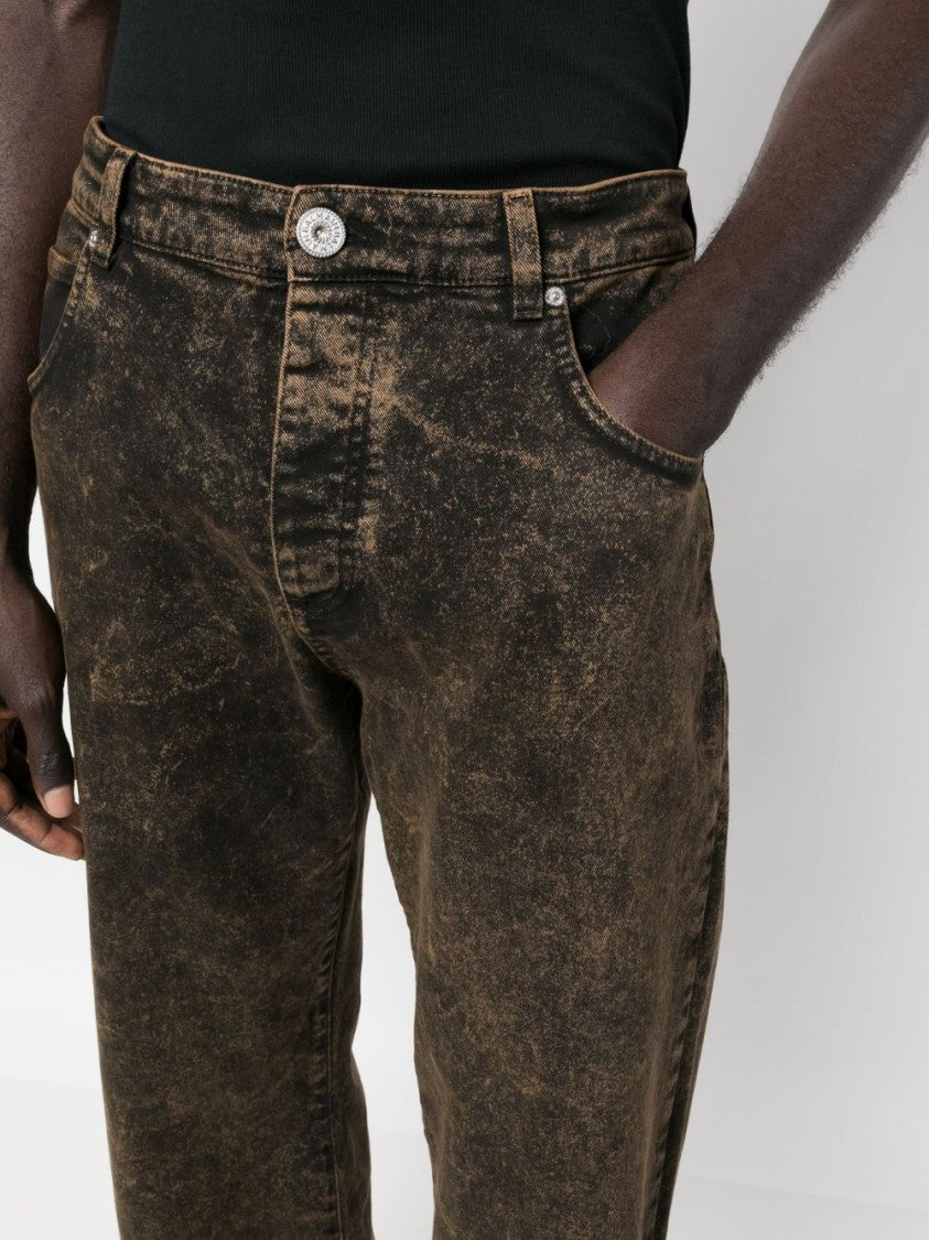 Balmain Distressed-Effect Dnim Denim Jeans