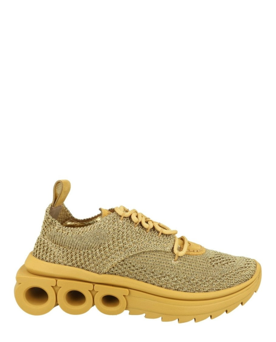 Ferragamo Nima Knit Low-Top Sneakers