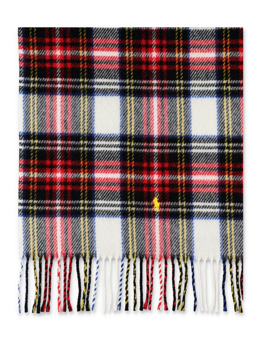 Polo Ralph Lauren Multicolor Tartan Scarf With Decorative Fringes