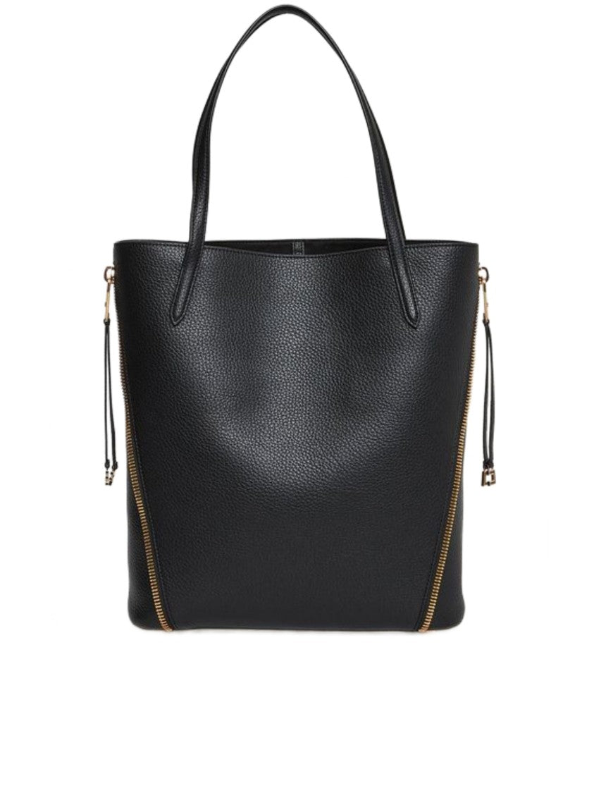 Elisabetta Franchi Structured Pebbled Leather Tote Bag