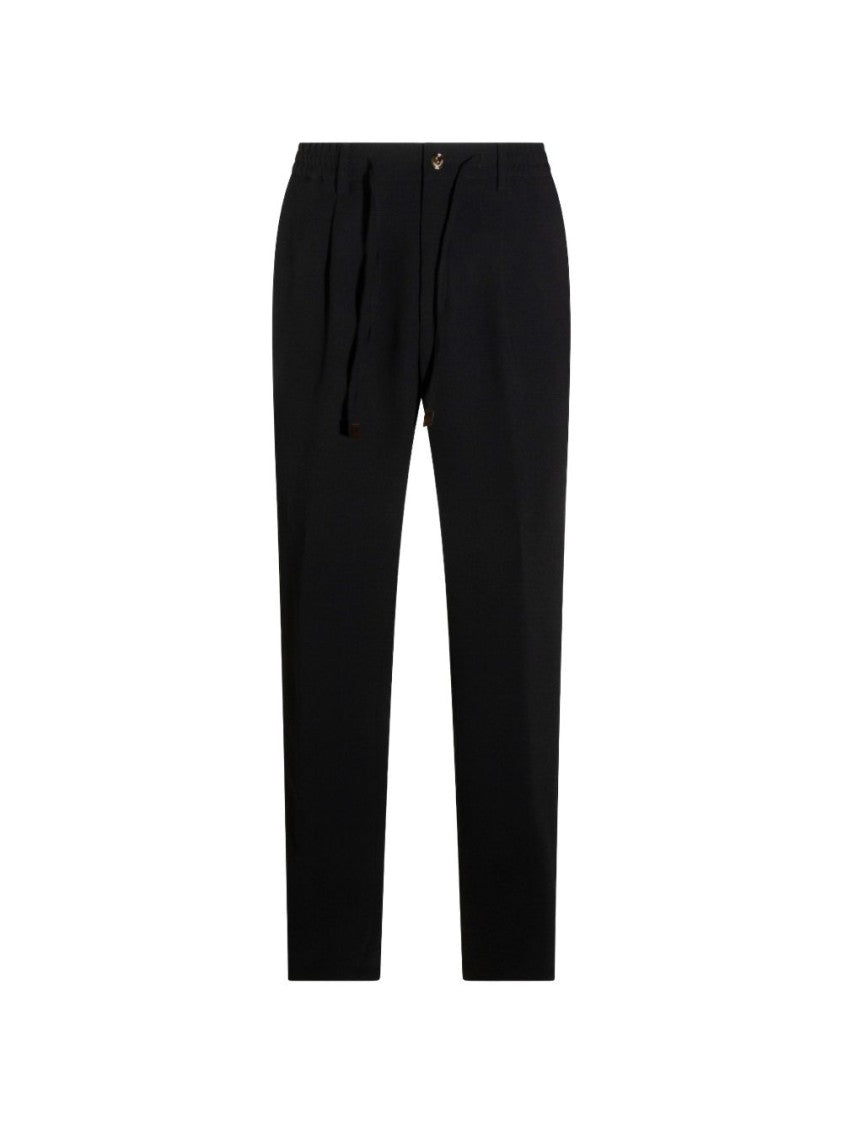 Montecore Tailored Casual Pants With Drawstring And Welt Pockets