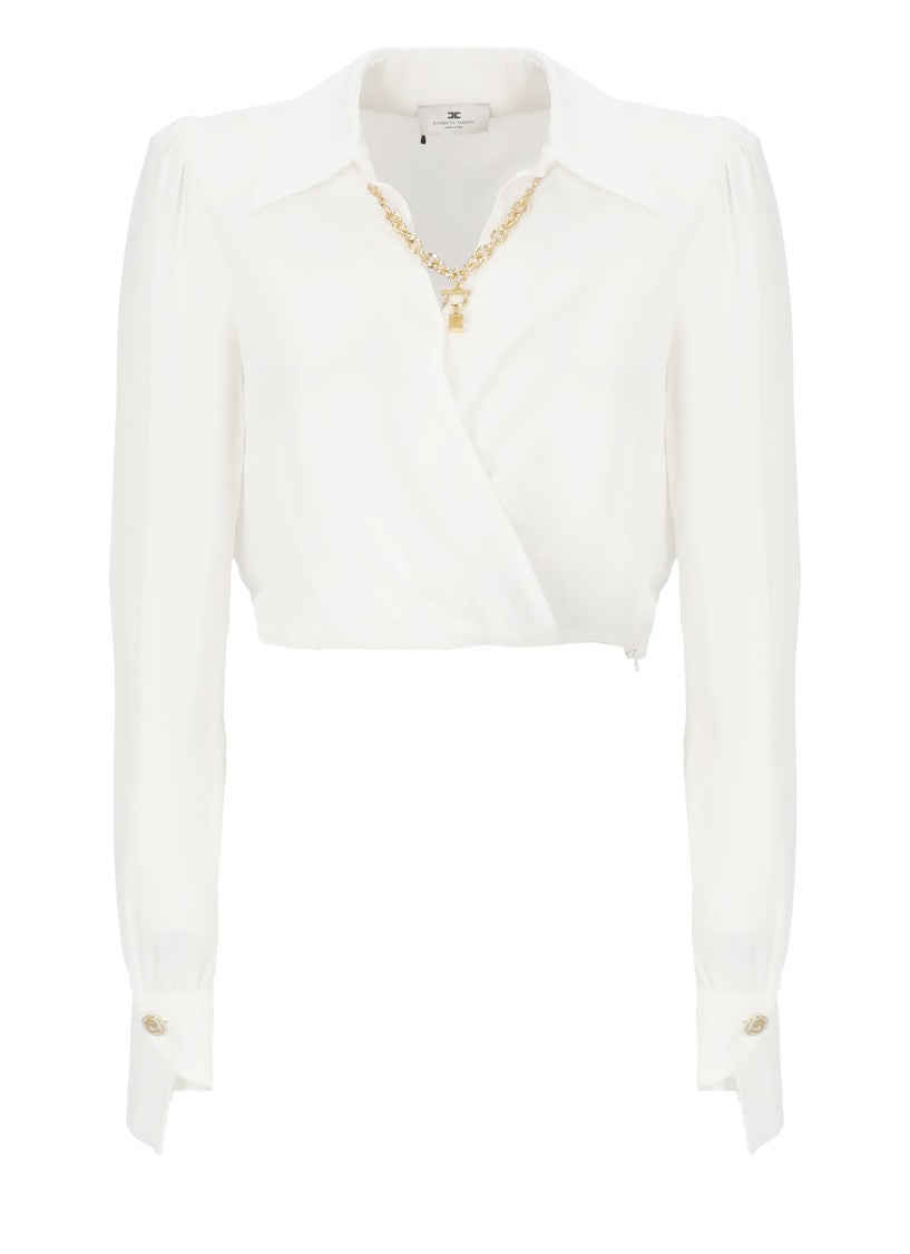 Elisabetta Franchi Viscose Shirt With Chain Detail