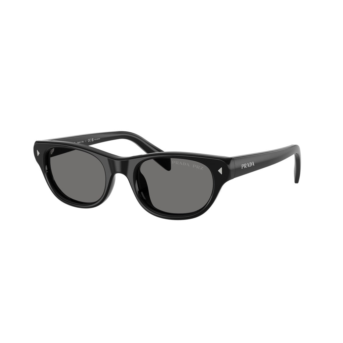 Prada 0Pr C08s Glossy Black Acetate Sunglasses