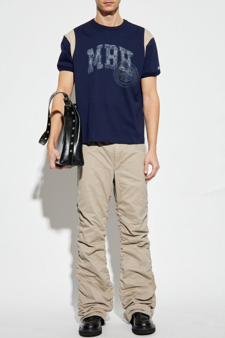 Misbhv Navy T-Shirt With Logo Appliqué