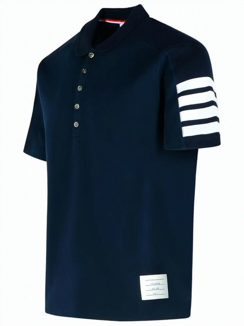Thom Browne Structured Short-Sleeve Polo Shirt