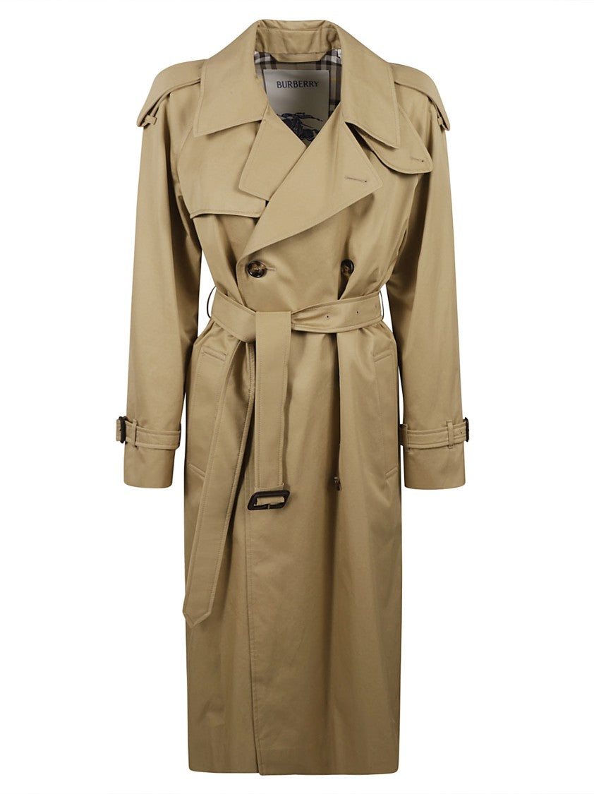 Burberry Double-Breasted Beige Trench Coat