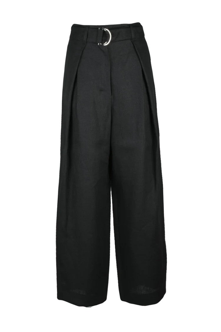 Max Mara Linen Trousers - Black