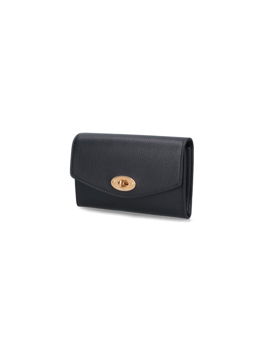 Mulberry Black Darley Hammered Leather Wallet