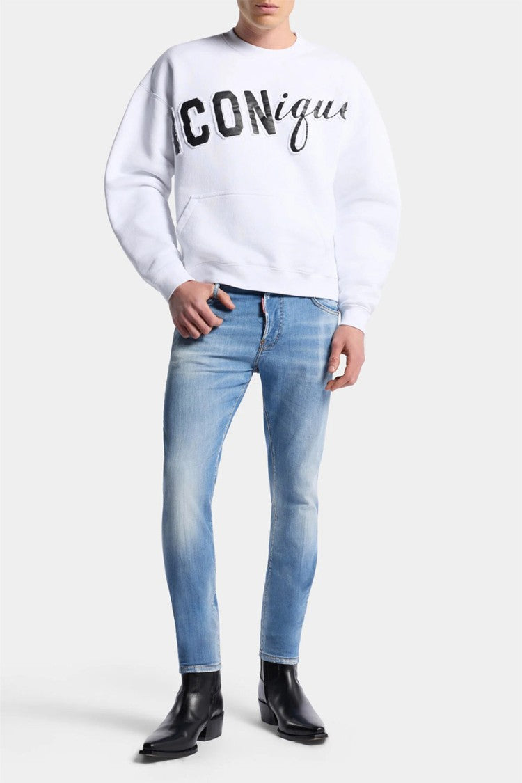 Dsquared2 Blue Slim Tapered Cotton-Blend Jeans