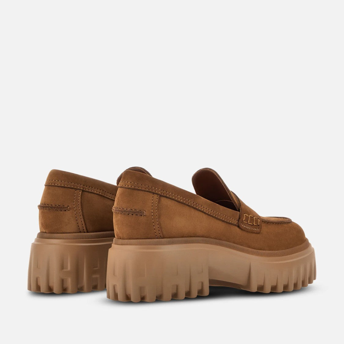 Hogan Classic Penny Loafer Moccasins With Lug Sole