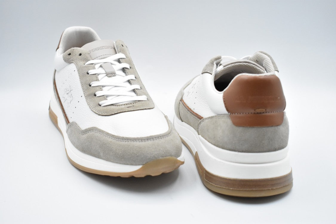 La Martina Low-Top Sneakers In Hand-Aged Leather
