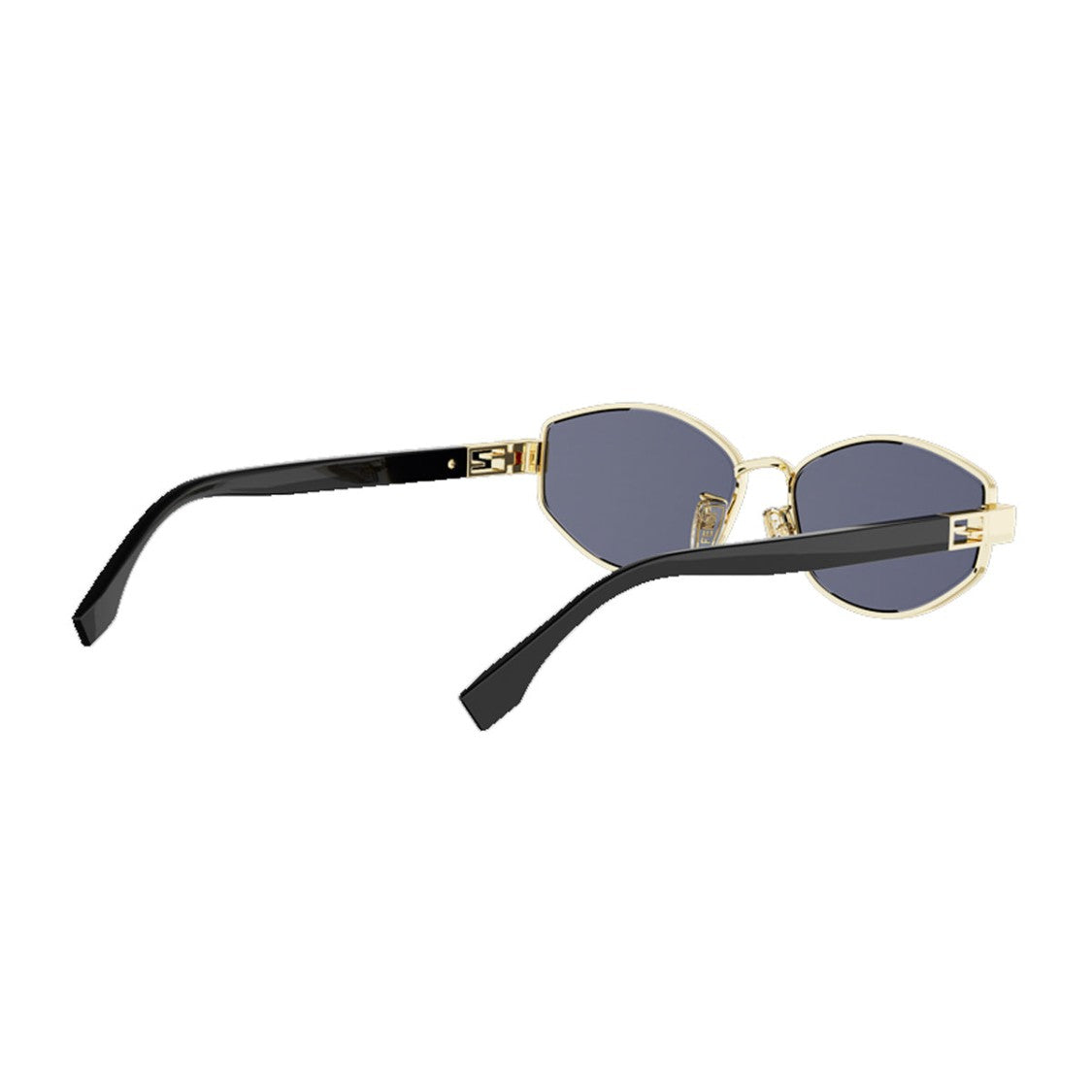 Fendi Gold Tube Fe40216u Geometric Metal Sunglasses