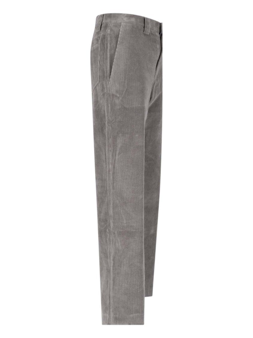 Berner Kuhl Grey Night Corduroy Straight-Leg Pants