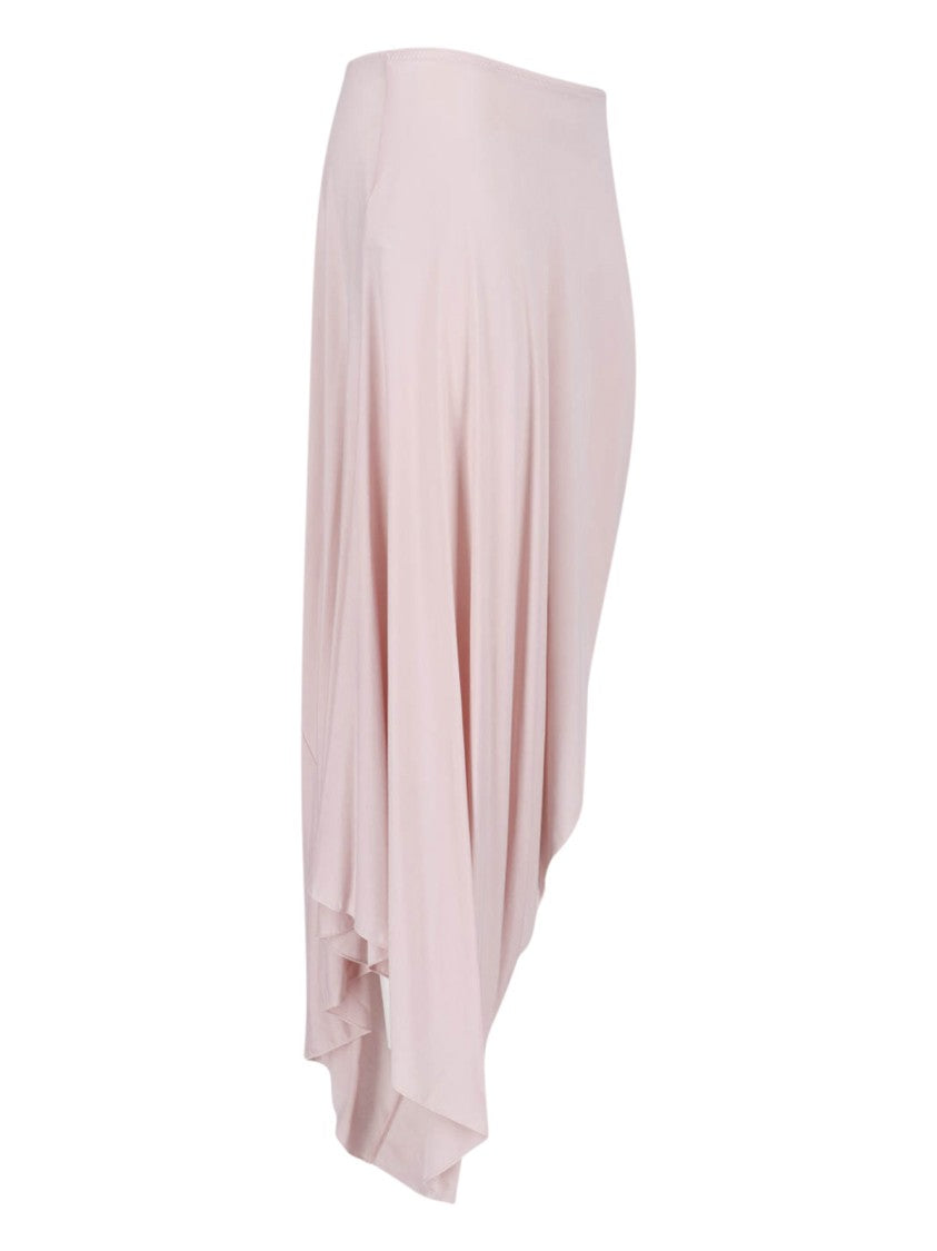 Maison Margiela Black Asymmetrical Draped High Waist Skirt