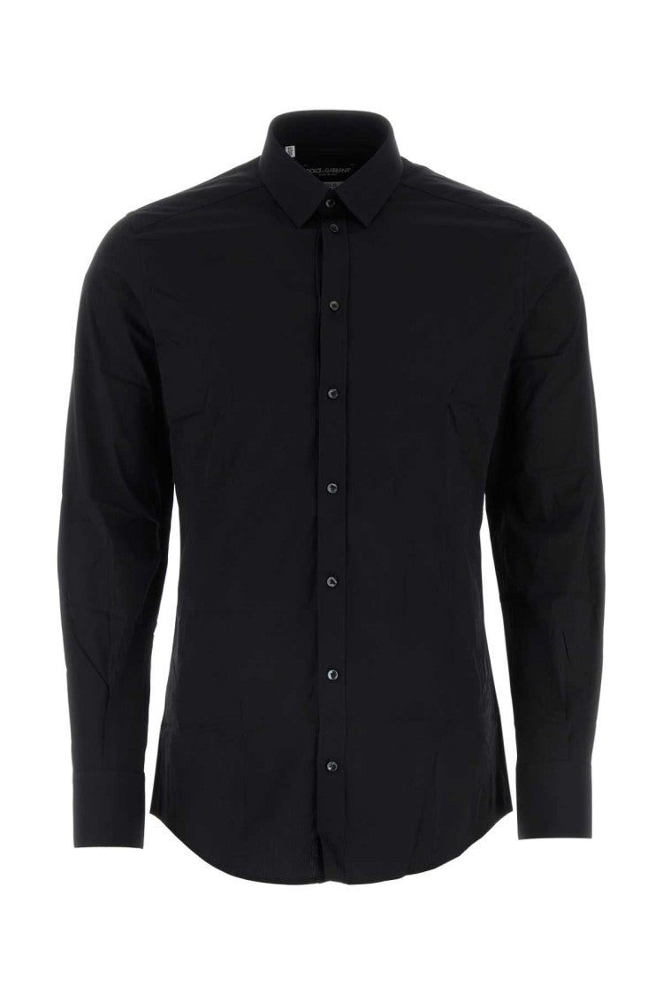 Dolce & Gabbana Black Stretch Poplin Shirt