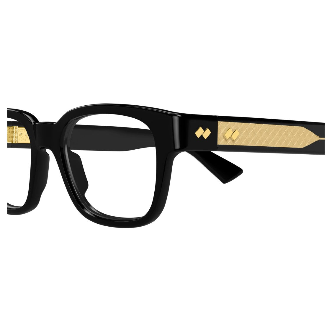 Bottega Veneta Bv1403o Rectangular Black Eyeglasses
