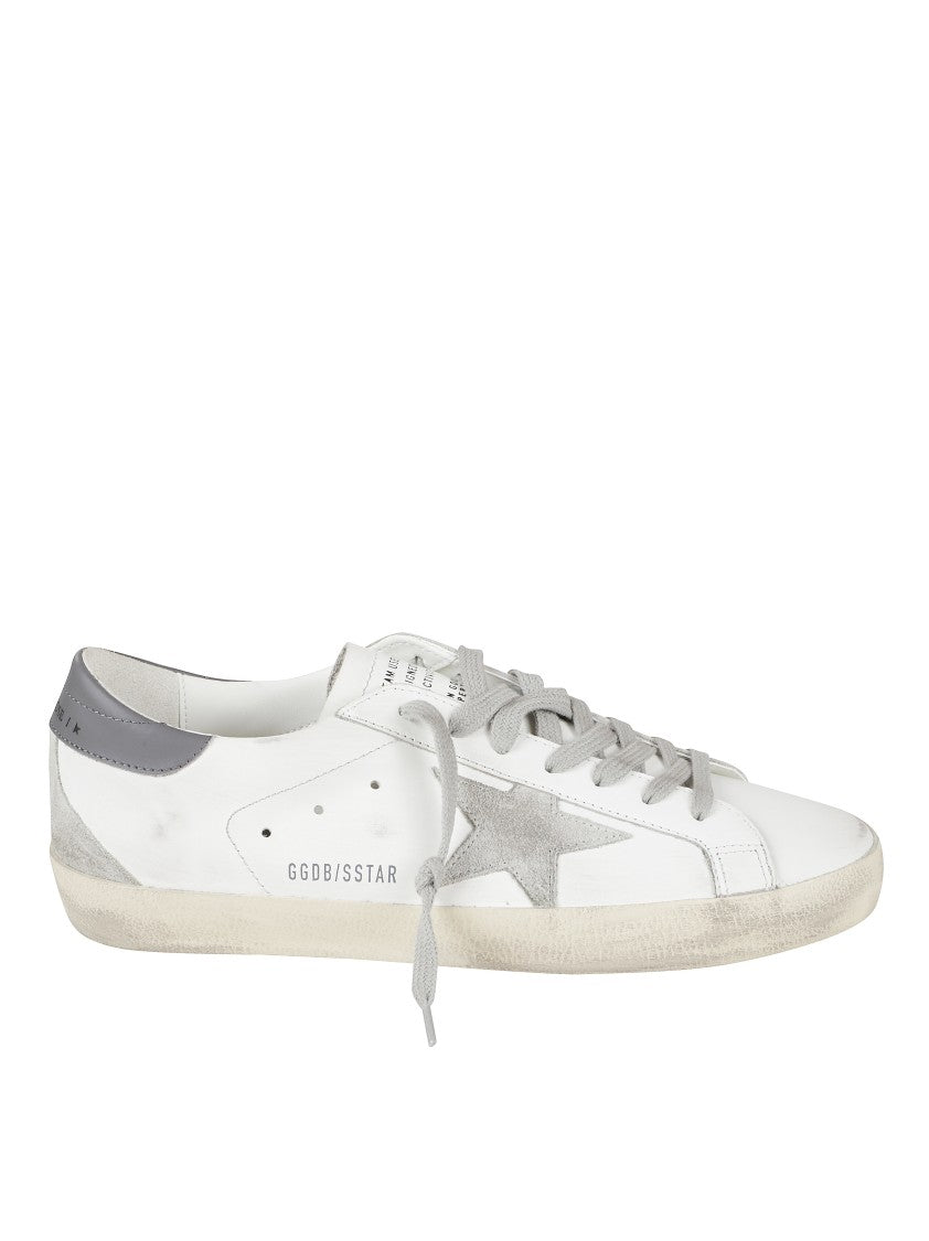 Golden Goose Low-Top Sneakers With Grey Star And Distressed Sole