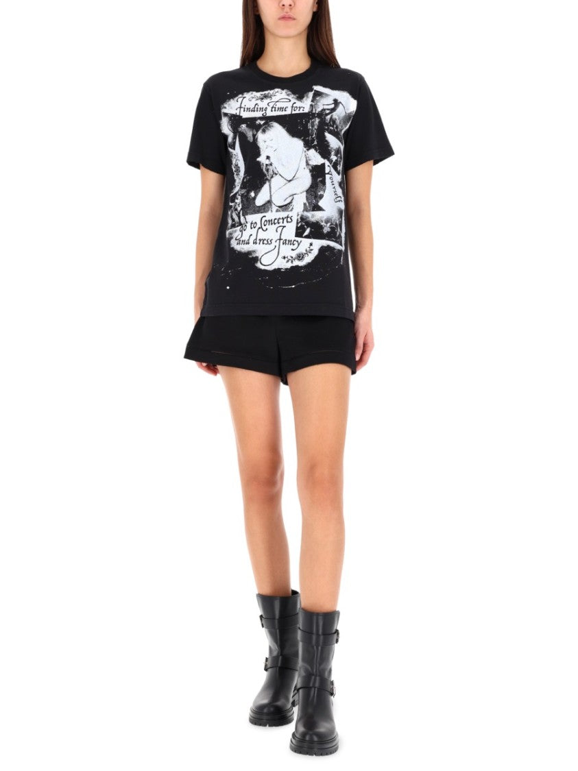 Dolce & Gabbana Short-Sleeve Black Graphic T-Shirt