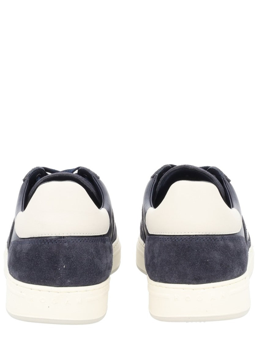 Hogan Blue H-Tv Suede Panel Sneakers