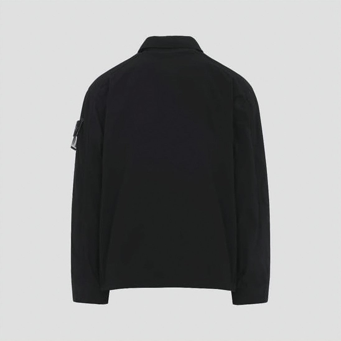Stone Island Structured Black Jacket With Classic Collar
