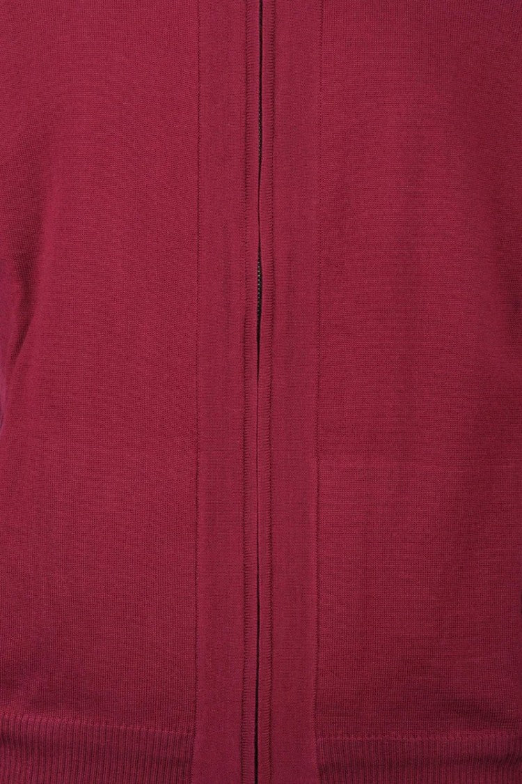 Alpha Studio Merino Wool Cardigan - Red