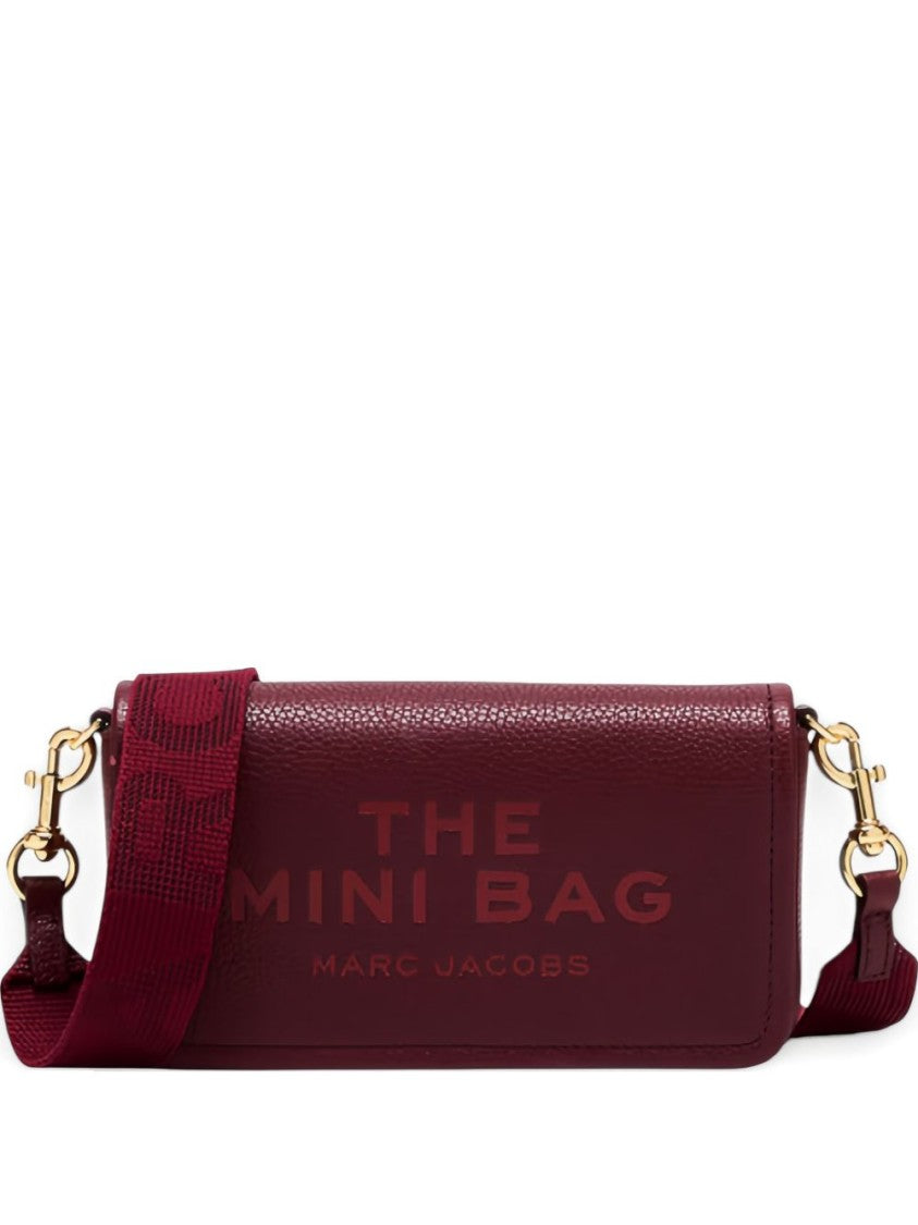 Marc Jacobs Rectangular Mini Bag In Textured Burgundy Leather