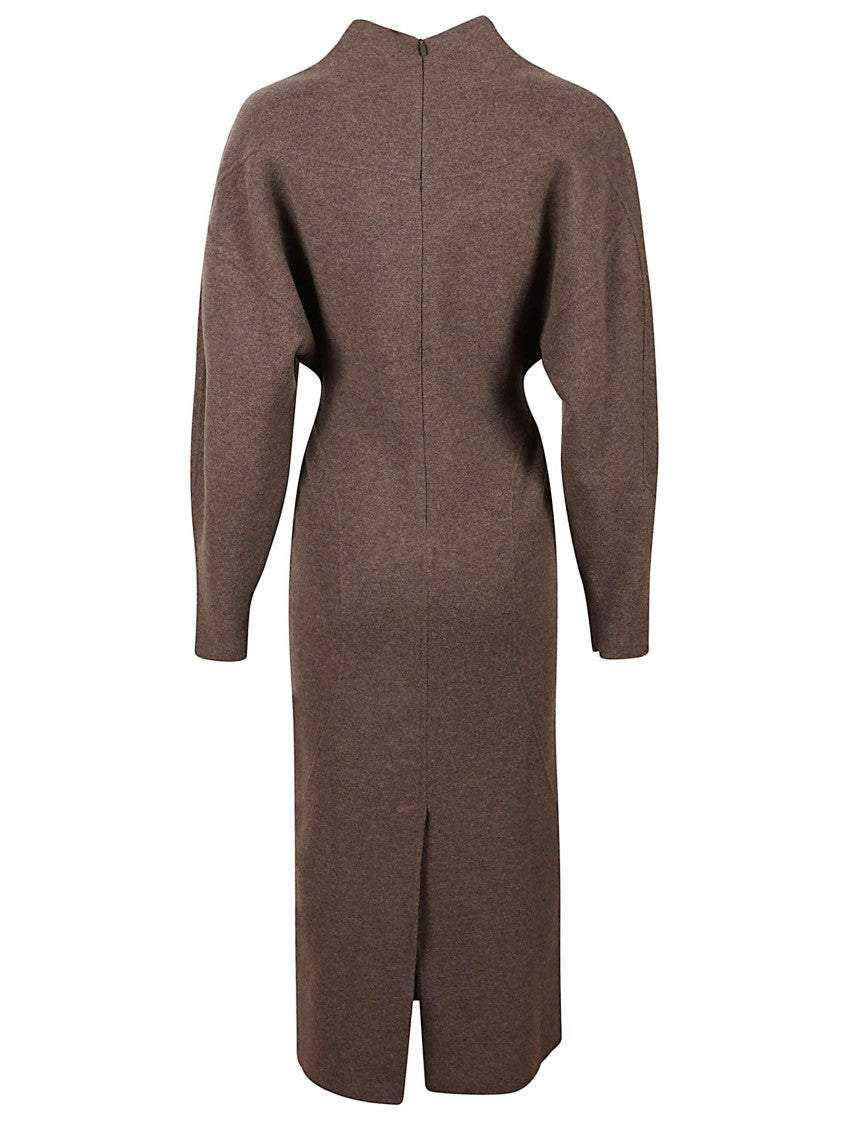 Max Mara Knee-Length Structured Dress With Voluminous Sleeves